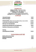 Öffnungszeiten Speisekarte KW 47 2022