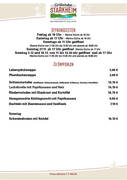 Öffnungszeiten Speisekarte KW 47 2022