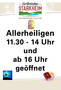 Öffnungszeiten Allerheiligen