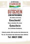 Gutschein zum Mitnehmen Guschein To Go